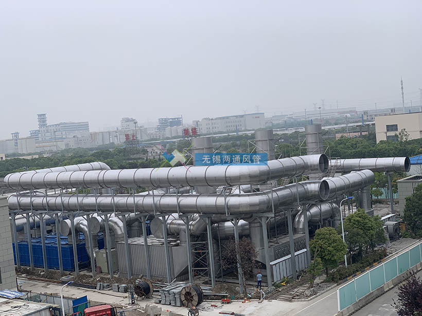 無錫兩通公司通風(fēng)管道安裝工地施工現(xiàn)場圖拍攝